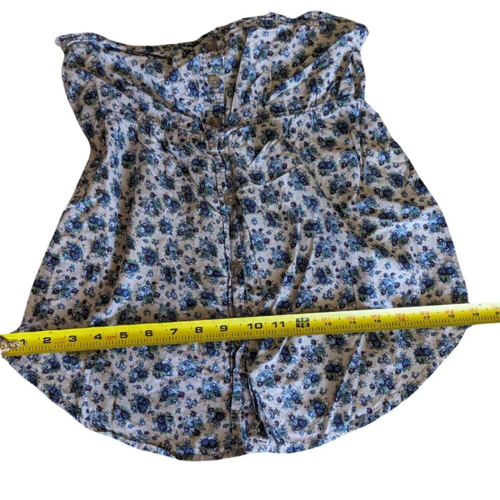 ALI and KRIS Floral Peplum Strapless Top, Size Large - Picture 5 of 7
